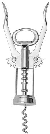 Innoteck Essentials Chrome Corkscrew - Stainless Steel - Manual Bottle Cap Remover - Multifunctional Opener - For Wine or Beer Bottle - Effortless Opening - For Kitchen, Restaurants and Bars