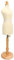 Schneiderpuppe Weiblich Schaufensterpuppe Damenbüste Schneiderbüste kleiderpuppe Büste Verstellbare Damenschneiderbüste mit Holzarmen für Kleidungsgeschäft, 27,5cm (Stil 1)