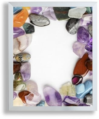 Bilderrahmen Opal A | 22x28 cm | Chrom Optik | entspiegeltes Kunstglas Antireflex | Poster Puzzle Kalligrafien Drucke