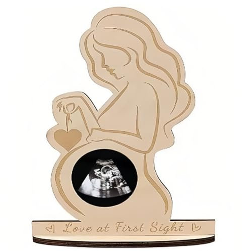 IOURVYA Cadre Photo pour Femme Enceinte Cadres Image Echographie à Bébé Support Photo Ultrason pour Future Maman Idée Cadeau Fête des Mères pour Amie Enceinte Cadre Sonogramme pour Révélation Bébé