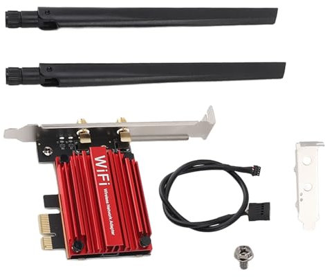 Pcie Card, Pcie WiFi Card Wireless WiFi 6 Card with 5.3 AX210 5374Mbps 2.4G 5.8G 6G 3 Bands for 10 11 for Desktop PC