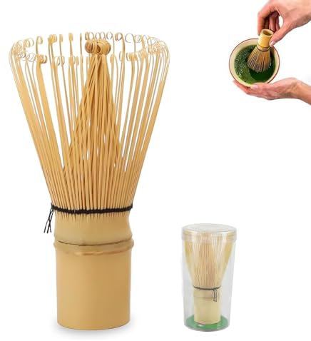 Bamboo Matcha Whisk, Reusable Matcha Mixer, Green Tea Whisk,Handcrafted Bamboo Whisk, Traditional Tea Ceremony Tools, for Making and Stirring Matcha, for Tea Ceremony Tea Drinking