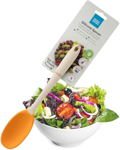 Taylors Eye Witness Large Silicone Stirring Spoon - Buttermilk & Saffron, Dishwasher Safe, Non-Stick, Hygienic Alternative to Wood, Heat Resistant (260°C), Stain & Odour Resistant, 5-Year Guarantee