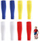 Nnicorns 4 Paare Stutzen kinder Fußball, Stutzen Ohne Socken, Fußball Stutzen Kinder, Fußball Sleeves Tubes Fußballstutzen Stegstrümpfe Fussball Stutzen（Weiß+ Rot+Blau+Gelb, 36, M）