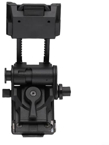 HEIBTENY L4G24 Helmhalterung Für Nachtsichtgeräte NVG Bracket Helmzubehörhalterung Aluminium Schwarz Schlammfarben 7,5 X 5,5 X 9,5 Cm Stark Verschleißfest Und Komfortabel(Black)