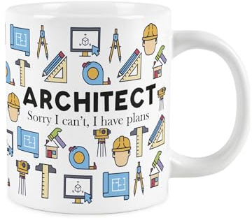 Purely Home Novelty Architect Mug - Extra Large Jumbo Humourous Trades Gifts for Construction Architects - Ceramic Large Tea/Coffee Cup