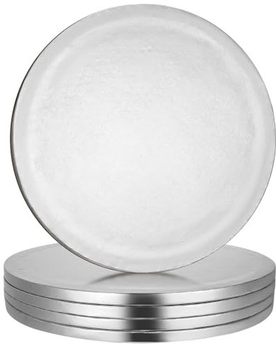 saerryor 5 Pcs Round Silver 30 cm/12 Inch Cake Boards, Round Cake Circle Base Boards,Cardboard Cakes Card Rounds Pale Silver for Cakes Display and Transfer