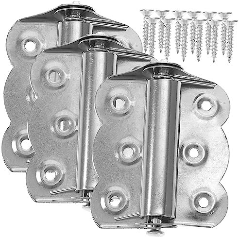Gadpiparty 3stücke Edelstahl Selbstschließende Türscharniere Präzisionsguss Für Garage Türen Mit Dicken Federn Hohe Festigkeit Und Tragfähigkeit Gestanzte Montagebohrungen Für Stabile Install