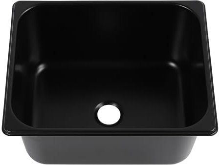 Kleine Küchenspüle, 320 x 260 x 150mm Edelstahl-Barspüle, quadratische Küchen- und Badezimmerwaschbecken, Wohnmobilspüle mit 40-mm-Ablauf, für Wohnwagen, Imbisswagen,Wohnmobil,Boot