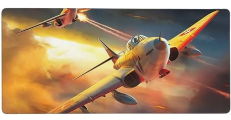 Tapis de Souris XXL Gaming 1200x600x3mm Combattant Grand Mouse Pad avec Base en Caoutchouc Antidérapant, Imperméable et Antitache Surface en Tissu Bords Cousus pour Bureau PC Souris et Clavier F9106