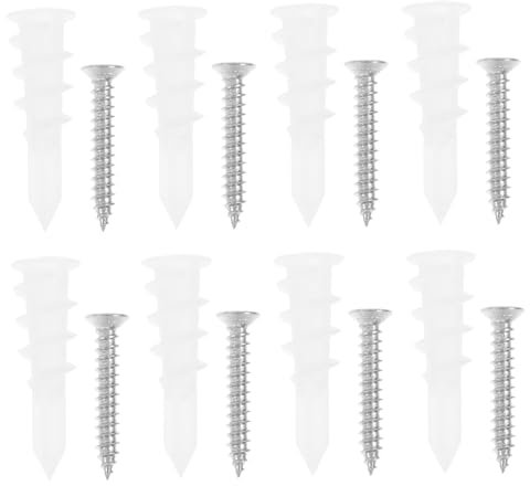 NULYLU 1set Viti e Tasselli Per Montaggio Di Ancoraggi Auto-filettanti Per Cartongesso e Pareti Facile Installazione e Materiali Resistenti