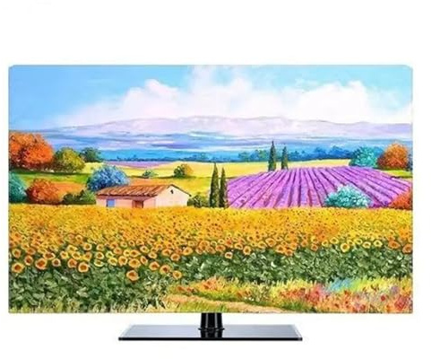 LCKKJHG Monitor Cover TV Cover Protection Dust Cover Household Hanging TV Dust Cloth 19-70 Inches Living Room Decoration for Televisions(02,24 Inch)