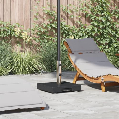 Générique Base de Parasol sur roulettes avec Poignée Granit Noir 29 kg Carrée,Supports pour parasols,30.8KG-42002809