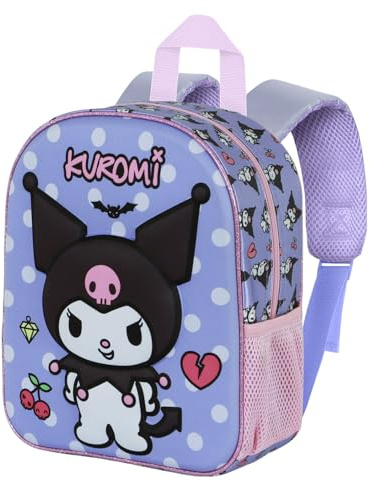 Hello Kitty Kuromi Rebel-Elite 3D Backpack, Mauve, 25 x 30 cm, Capacity 7 L