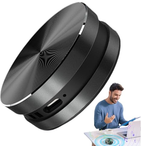 Knochenleitungslautsprecher – Mini 5 x 5 x 2,5 cm | Mini tragbare laute Stereoanlage mit innovativer Resonanztechnologie, wasserdicht, satter Bass, Indoor-Outdoor-Reisen | Leitungslautsprecher für Fit