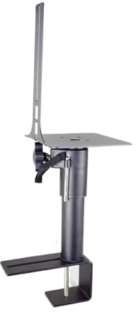 Adjustable Desktop Speaker Stand Pair, 360° Rotation Clamp Mount With Cable Management 26-36cm(350mm-540mm)