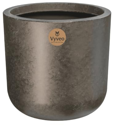 Vyveo - Blumentopf Orena - 44x43 - Gold metallic - Blumentopf für den Innen- und Außeneinsatz - Übertopf - Pflanztopf - Pflanzgefäß