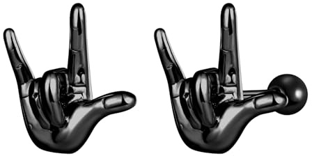 MicVivien Rocker Ohrringe Herren Edelstahl Heavy Metal Rock Ohrstecker Hypoallergen Ohr Piercing Schmuck für Damen Punk Männer Ohrschmuck
