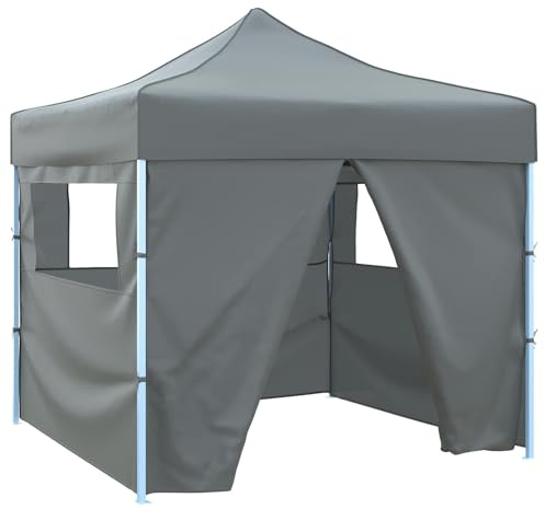 vidaXL Party-Zelt Anthrazit 291 x 291 x 315 cm Oxford-Stoff, Garten und Terrasse, modernes Party-Zelt, schnell aufzustellen, tragbarer Sonnenschutz für Outdoor-Events