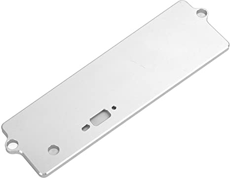 HUSHUI Aluminum Alloy Battery Plate Durable Cover for HSP 94122 94155 94166 94177 94188 1/10 RC Cars, Lightweight 135 X 38mm, 1 Unit (Silver)
