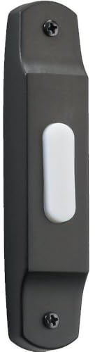 Quorum 7-302-95 Traditional Door Chime Button from Door Chimes Old World Collection in Bronze / Dark Finish,