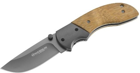 Boker Knife Stainless Steel Cheeks and Rosewood