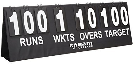 Ram Cricket Portable Scoreboard with 20cm Digits including Carry Case