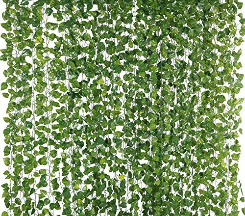Yatim 78-ft 12 Strähnen Künstliche Blumen Seide Fake Hängepflanze Vine Blätter Garland Hause Garten Wand Dekoration (Geld)