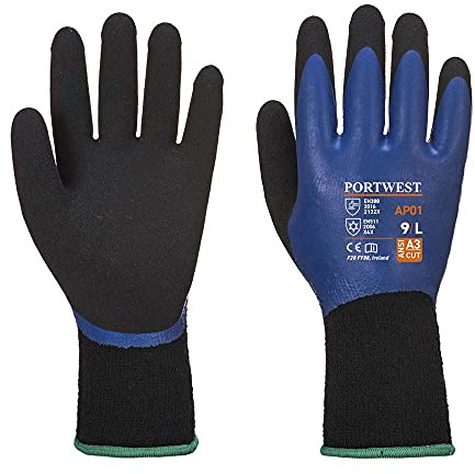 Portwest Thermo Pro Handschuh, Farbe: Blau/Schwarz, Größe: XXL, AP01B8RXXL