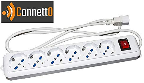 Connetto Multirendimiento para Grupos de Continua con 6 Tomas triples 10/16 A – Enchufe IEC C14