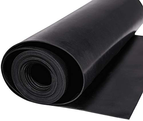 TORRAMI - Rollo de lámina de caucho de neopreno de 0,6 cm de grosor x 30,5 cm de ancho x 3 m para juntas de bricolaje, sellos, juntas, manualidades, suelos, amortiguación antivibración,