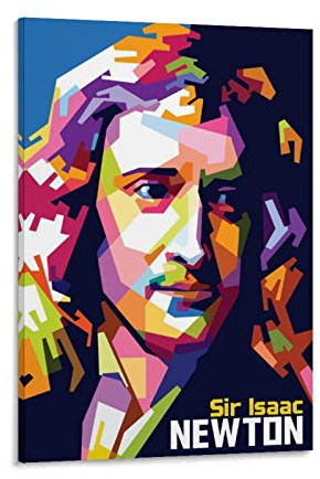 QWSDF Sir Isaac Newton Leinwand-Kunst-Poster und Wand-Kunstdruck, modernes Familienschlafzimmer, 60 x 90 cm