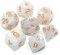 DND Würfel Set Pearl White Games Würfel für Dungeon and Dragons D&D Pathfinder MTG Rollenspiele RPG Polyedrische Würfel