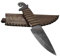Madhammers Große Schnecke braun Prämie Handgeschmiedetes Federstahl Messer - Scharfe & Spitze Klinge mit Echtledertasche Kunst- & Kulturliebhaber - Gesamtlänge 25 cm