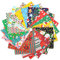 Weihnachts-Stoffpakete, 20 Stück, 25 x 25 cm, Weihnachts-Nähmuster aus Baumwolle, Meterware, Patchwork-Stoffmuster zum Nähen, Basteln, Quilten, Partyzubehör, Dekoration