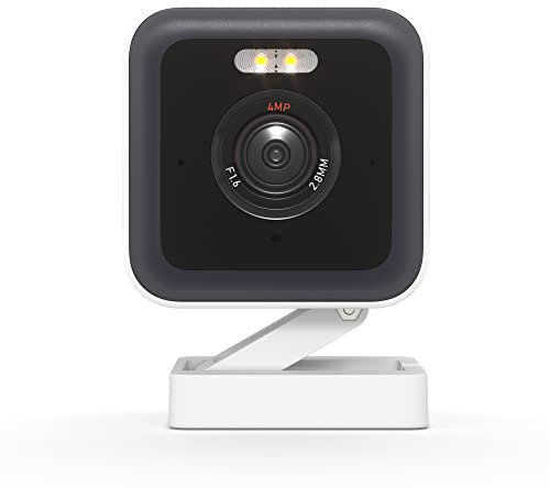 WYZE Cam v3 Pro 2K Indoor/Outdoor Wi-Fi Security Camera with Color Night Vision, Edge AI, Integrated Spotlight & Siren, 2-Way Audio, Compatible with Alexa & Google Assistant, White
