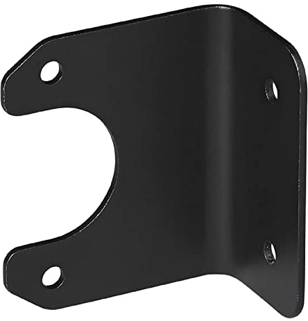 Steckdosenhalterung für Anhänger aus Metall gewinkelt 6,6 x 5,7 cm | Für 7- und 13-polige Anhängersteckdosen, witterungsbeständig, schwarz beschichtet, zur Nachrüstung und zum Ersatz