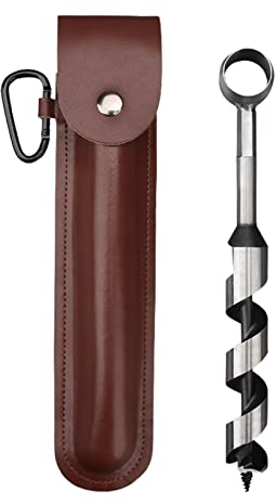 Survival-Schlangenbohrer – Holzbohrer, Handbohrer, Holzbohrer, Multitool-Lochmacher für Outdoor-Bushcraft, Camping, Rucksackreisen