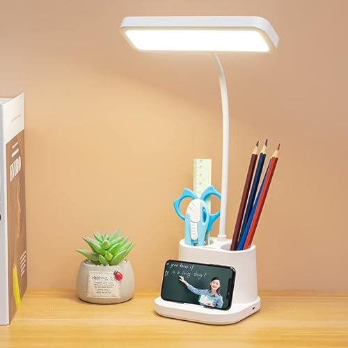 ANDYLV Schreibtischlampe LED Tischlampe Dimmbare Tischleuchte Touch-Schalter, 3 Farb und 10 Helligkeitsstufen Augenfreundliche Tischlampe Nachttischlampefür Büro,Lesen,Studieren