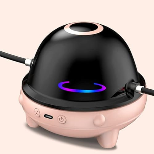 SPYMINNPOO Jump Rope Machine, Music LED Automatic Smart Electric Jump Equipment for Indoor Outdoor (Pink)