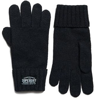 Superdry Damen Klassische Strickhandschuhe Handschuhe, Schwarz (New Jet Black), S-M