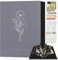 Lanpn Fotobuch zum Selbstgestalten 80 Schwarze Seiten, Leinen DIY Scrapbook Album mit 10 Metall Stifte als Geschenk zum Hochzeitstag, Weihnachte, Geburtstag Freunde und Familie (Grau, 22,5x29,5cm)