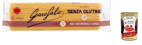 Italian Gourmet Spaghetti Senza Glutine pasta Nudeln glutenfrei 20 x 400g | Ohne Weizen, ricetta leggera e gut verträglich, ideale Basis für Sugo und, Gesamtnettogewicht 8 kg + Kostenlos Polpa 400g