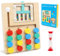XIAPIA Farben Sortierspiel Holzpuzzle ab 3 Jahre, Montessori Spielzeug Reisespiele für Kinder und Erwachsene, Smart Games Spiel für Demenzkranke, Auto Flugzeug Gadgets Jungen Mädchen Geschenk