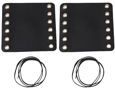 Larcele Leder Motorrad Lenkergriffe, 2Pcs Leder Handgriff Abdeckungen Motorrad Modifikation Zubehör für Motorräder die meisten Motorräder MT/PT-01 (Schwarz)