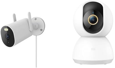 Xiaomi Outdoor caméra de Surveillance AW300 Blanc, Rotation à 360°, Détection de Mouvement & Camera Smart C300 Angle 360° - Compatible Alexa et Google Home - Détecteur de visuel