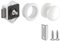 cyclingcolors Serrure verrou avec bouton Push-lock mini poussoir axe 15mm poignée rosace idéal bateaux caravanes camping car van fermeture sans clé, blanc
