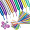 Luftballons Lang, Luftballon Modellieren, 100 StüCk 260q Metallic Modellierballons, Magische Gedrehte Luftballons, Diy-Tierballons füR Hochzeit, Verlobung, Karnevalsparty-Dekoration (Farbe)