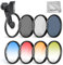 NEEWER Set Filtro ND 67mm 7pz Compatibile con Android Samsung Google Pixel Huawei Xiaomi, CPL+ ND32 + Starlight +GND (Rosso/Arancione/Giallo/Blu), Kit Accessori Fotografia per Lente Fotocamera, FL-P11