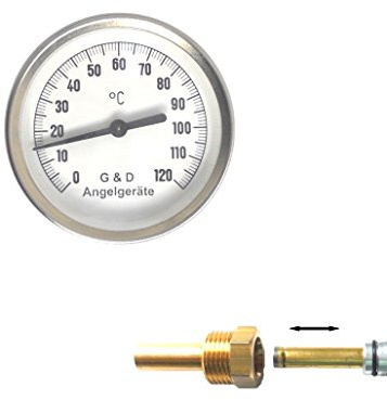 G&D Angelgeräte Thermometer für Räucheröfen/Räucher- Thermometer 0-120 Grad